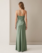 Balvaire Women's Contemporary Solid Dress - Green back