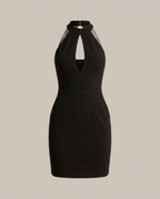 Balvaire Evening Mini Halter Bodycon Stretch Dress - product