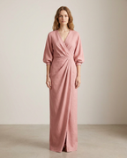 Balvaire Maxi Linen-Mix Dress - Pink