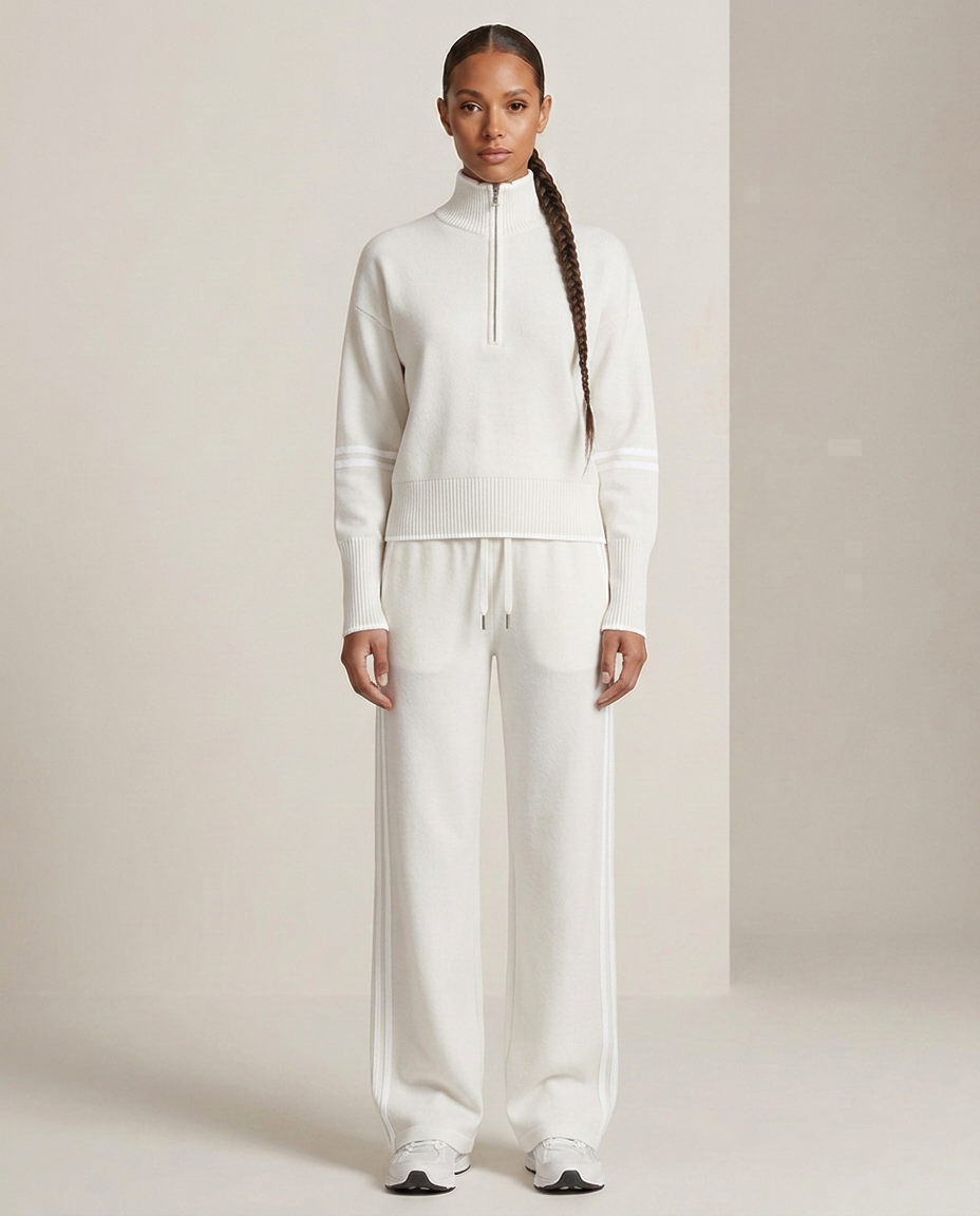 Balvaire Summer Casual Cotton Co-ord - White