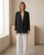 Balvaire Oversized Lapel Blazer - Black lifestyle