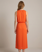 Balvaire Midi Elegant Dress - Orange back