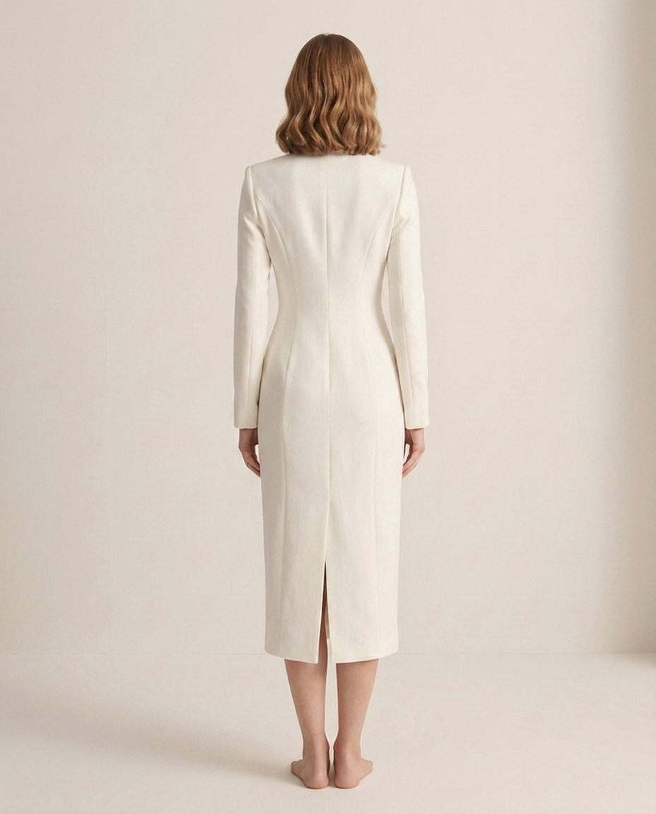 Balvaire Midi Slim Blazer-Look Dress - back