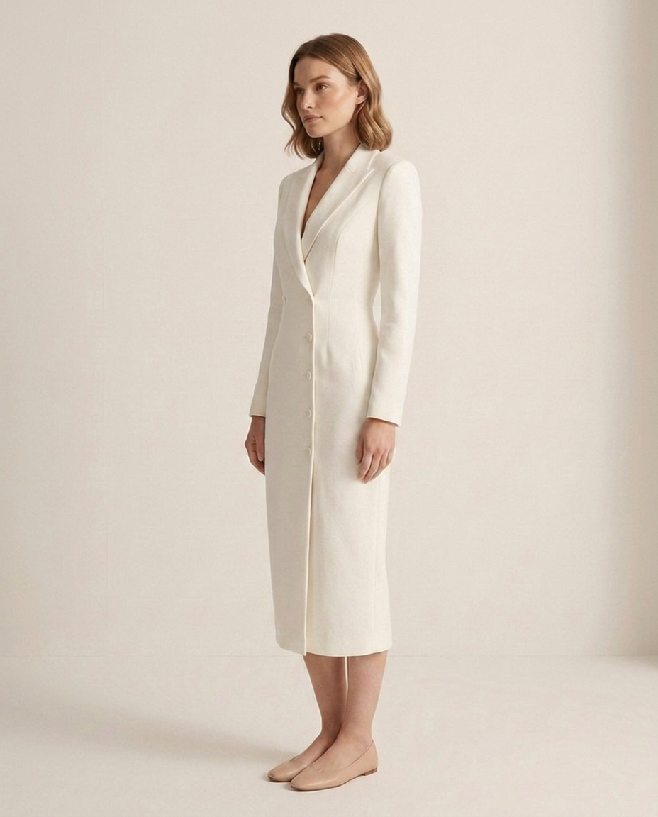 Balvaire Midi Slim Blazer-Look Dress - three quarter