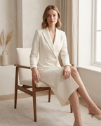 Balvaire Midi Slim Blazer-Look Dress - lifestyle seated