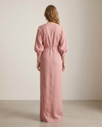 Balvaire Maxi Linen-Mix Dress - back