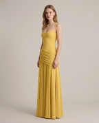 Balvaire Maxi Viscose Crepe Dress - three quarter