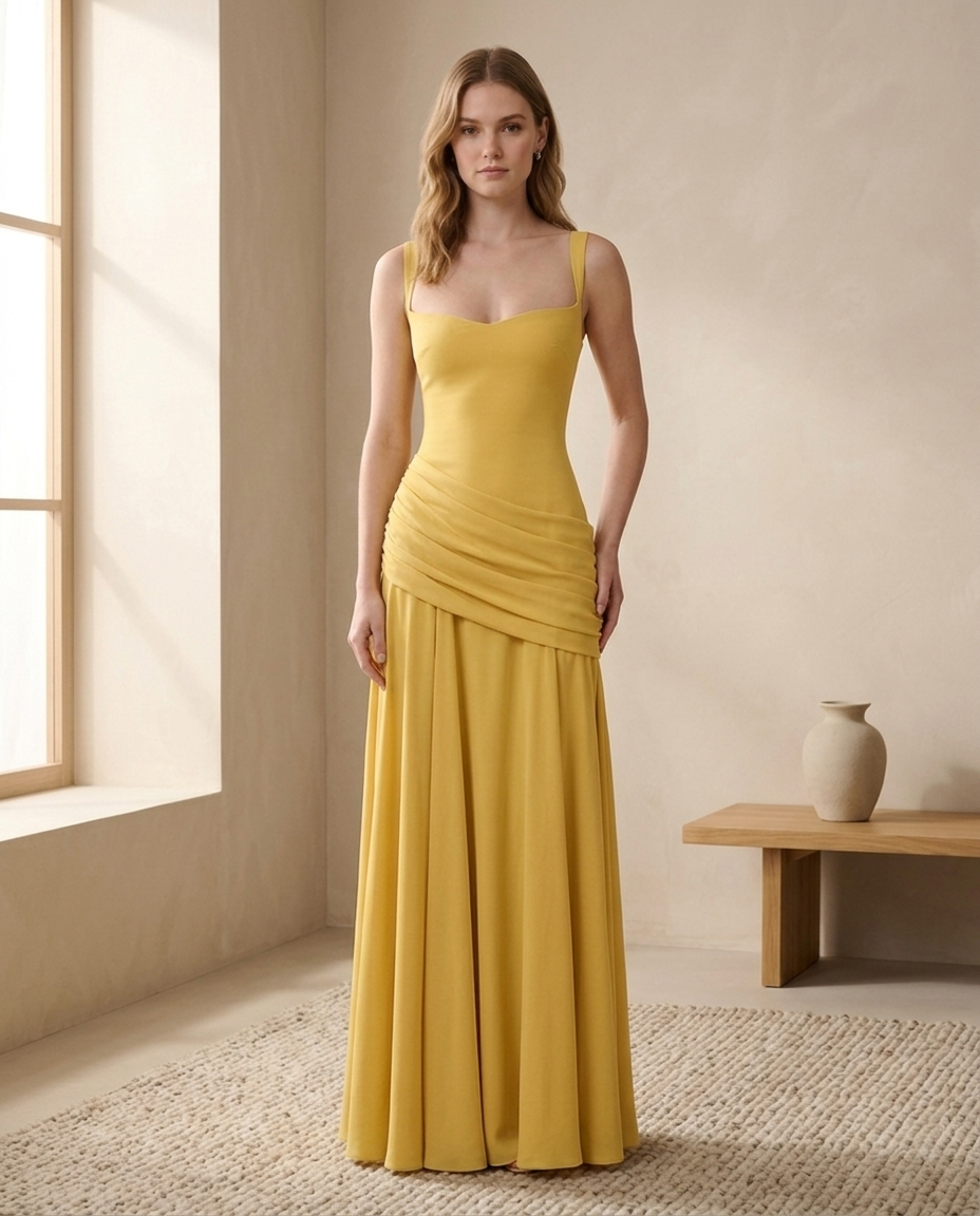Balvaire Maxi Viscose Crepe Dress - lifestyle