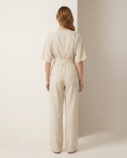 Balvaire Tailored Linen Jumpsuit - back